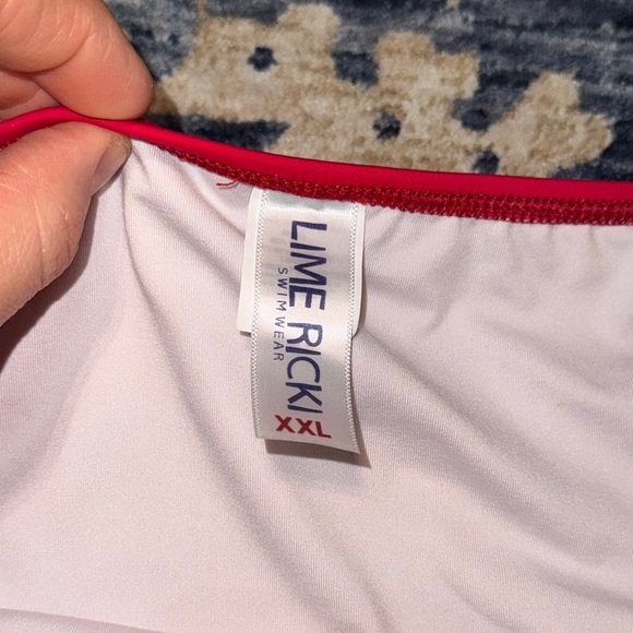 LIME RICKI Swimwear Women’s High-Waisted Swim Bottoms 2XL STYLE LR-637 RED - Picture 7 of 11